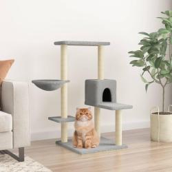 Arbre &agrave; chat avec griffoirs en sisal Gris clair 95 cm
