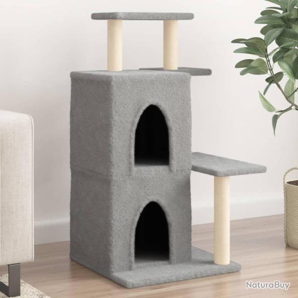 Arbre � chat avec griffoirs en sisal gris clair 97 cm