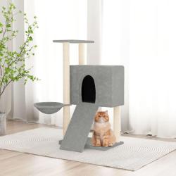 Arbre &agrave; chat avec griffoirs en sisal Gris clair 96 cm