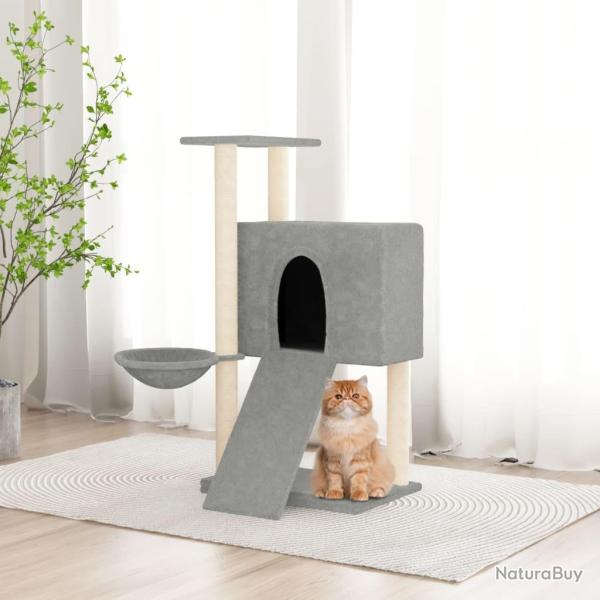 Arbre � chat avec griffoirs en sisal Gris clair 96 cm