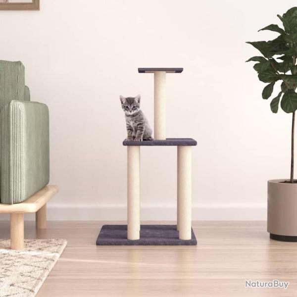 Arbre � chat avec griffoirs en sisal gris fonc� 85,5 cm alsavelo