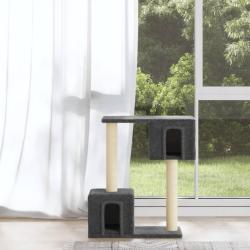 Arbre &agrave; chat avec griffoirs en sisal Gris fonc&eacute; 60 cm