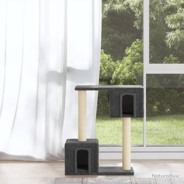 Arbre � chat avec griffoirs en sisal Gris fonc� 60 cm