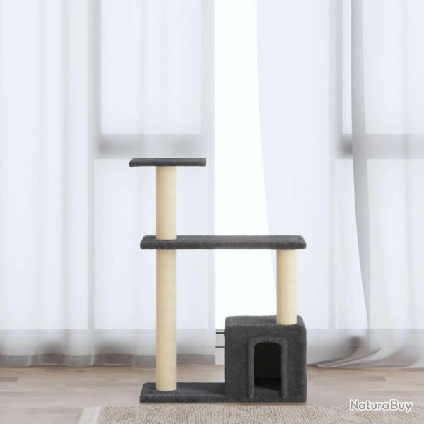 Arbre � chat avec griffoirs en sisal Gris fonc� 70 cm