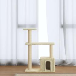 Arbre &agrave; chat avec griffoirs en sisal Cr&egrave;me 70 cm