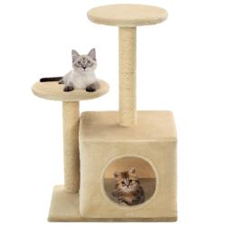 Arbre &agrave; chat avec griffoir en sisal 60 cm Beige