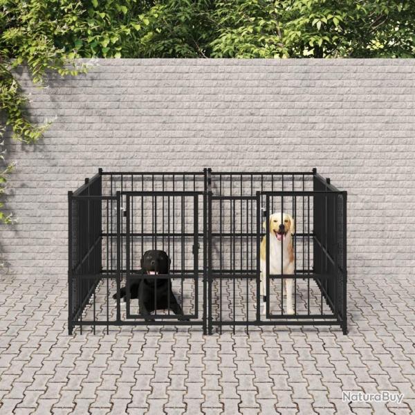 Chenil d'ext�rieur pour chiens Acier 3,75 m�