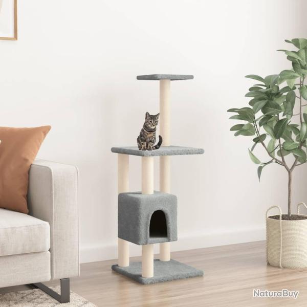Arbre � chat avec griffoirs en sisal Gris clair 104 cm alsavelo