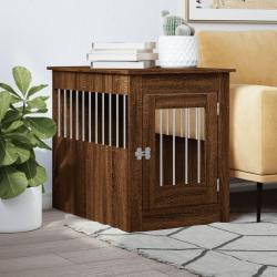 Meuble de cage pour chiens ch&ecirc;ne marron 55x80x68 cm alsavelo