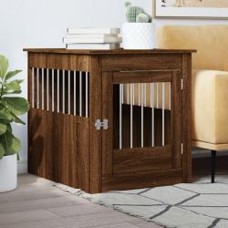 Meuble de cage pour chiens ch&ecirc;ne marron 64,5x80x71 cm