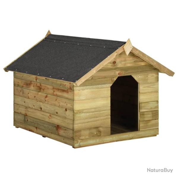 Niche de jardin avec toit ouvrant en bois de pin impr�gn� alsavelo