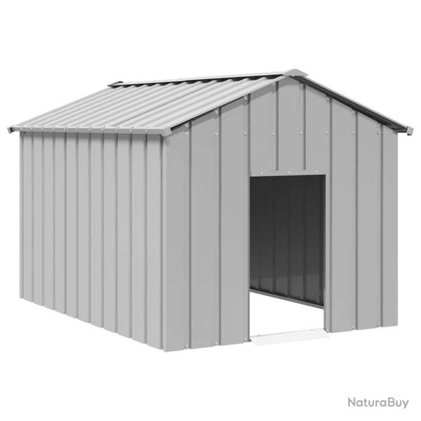 Niche pour chien avec toit noir 113x153x101 cm acier galvanis alsavelo