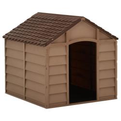 Niche pour chiens Marron 71x71,5x68 cm PP alsavelo