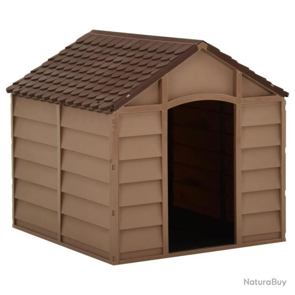 Niche pour chiens Marron 71x71,5x68 cm PP