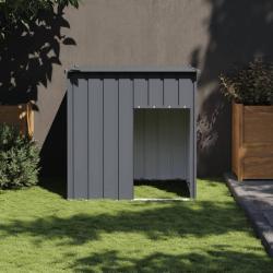 Niche pour chien avec toit anthracite acier galvanis&eacute; alsavelo