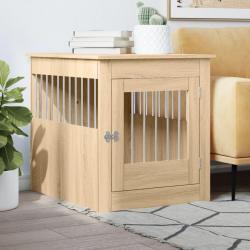 Meuble de cage pour chiens ch&ecirc;ne sonoma 64,5x80x71 cm alsavelo