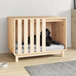 Niche pour chien 90x60x67 cm Bois de pin massif alsavelo