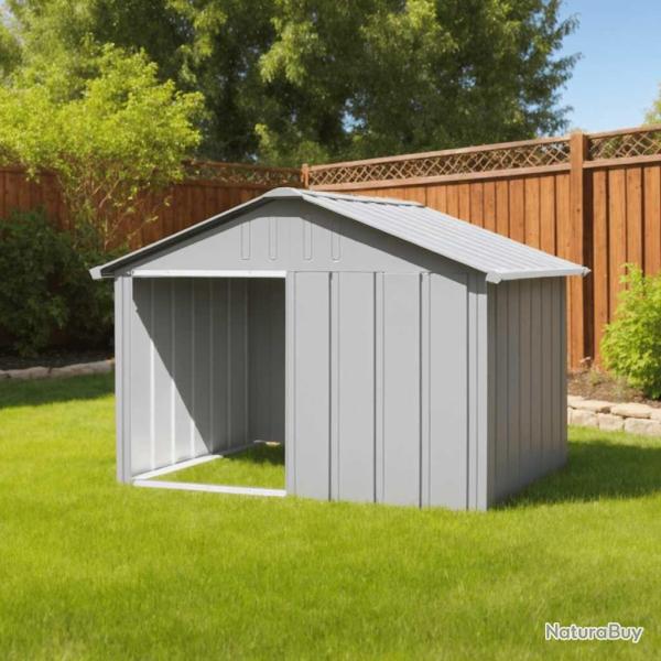 Niche pour chien Gris 116,5x103x81,5 cm Acier galvanis� alsavelo