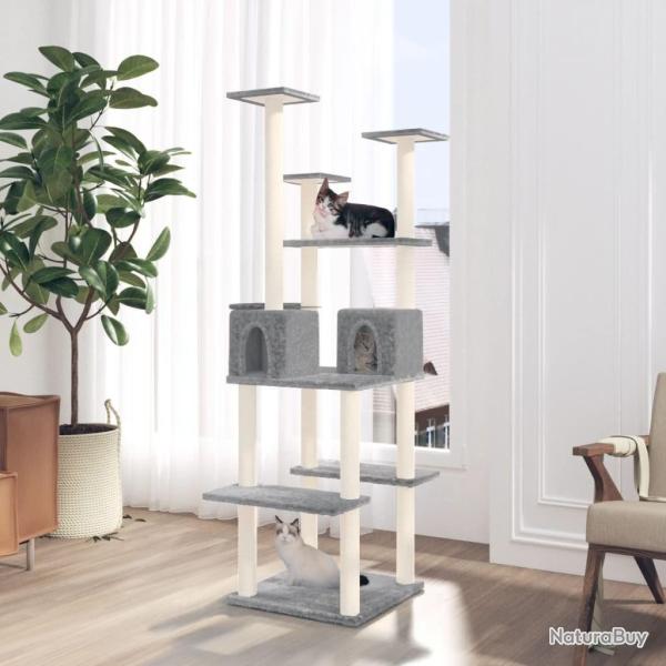 Arbre  chat avec griffoirs en sisal Gris clair 167 cm alsavelo