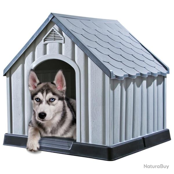 Niche pour chiens Gris 92x87x91 cm Plastique alsavelo