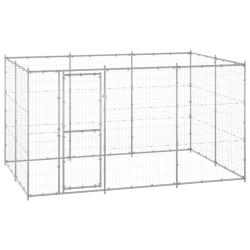 Chenil ext&eacute;rieur Acier galvanis&eacute; 7,26 m&sup2;