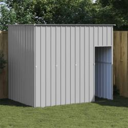 Niche pour chien avec toit gris clair acier galvanis&eacute;