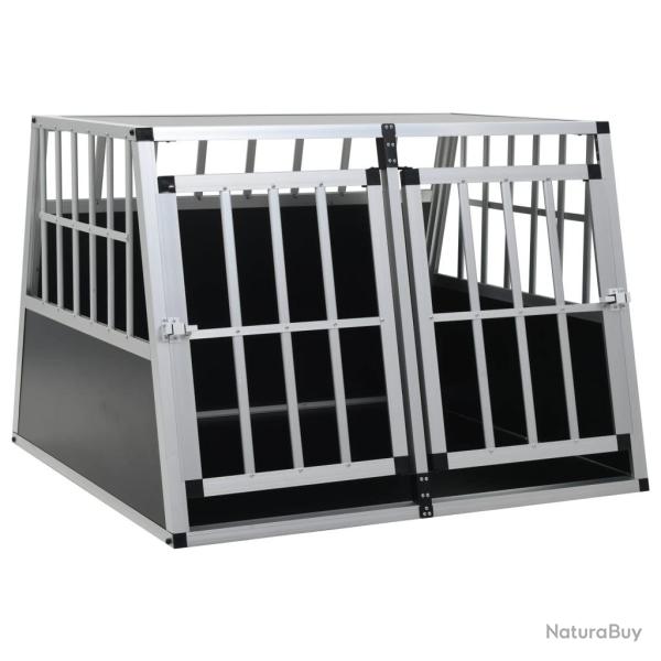 Cage pour chien  double porte 94 x 88 x 69 cm alsavelo
