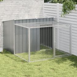 Niche pour chien avec cour anthracite 153x194x110 cm