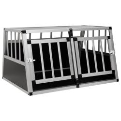 Cage pour chien &agrave; double porte 89 x 69 x 50 cm