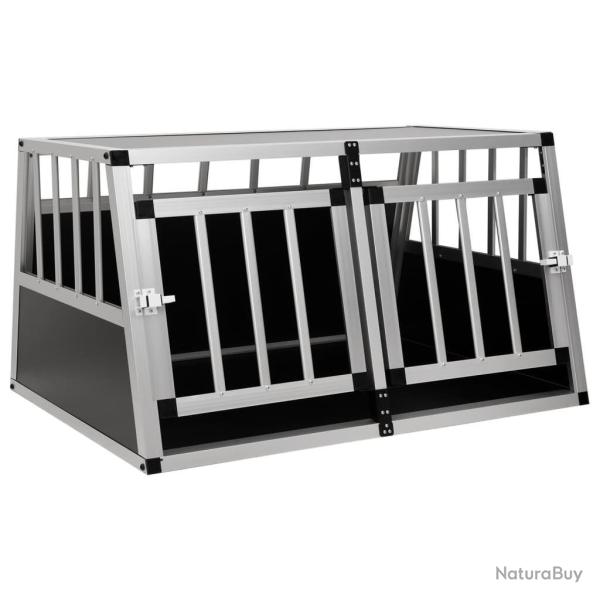 Cage pour chien � double porte 89 x 69 x 50 cm alsavelo