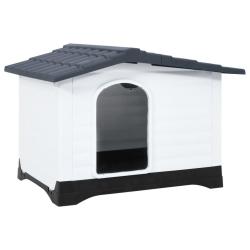 Niche pour chien Gris 90,5x68x66 cm Polypropyl&egrave;ne
