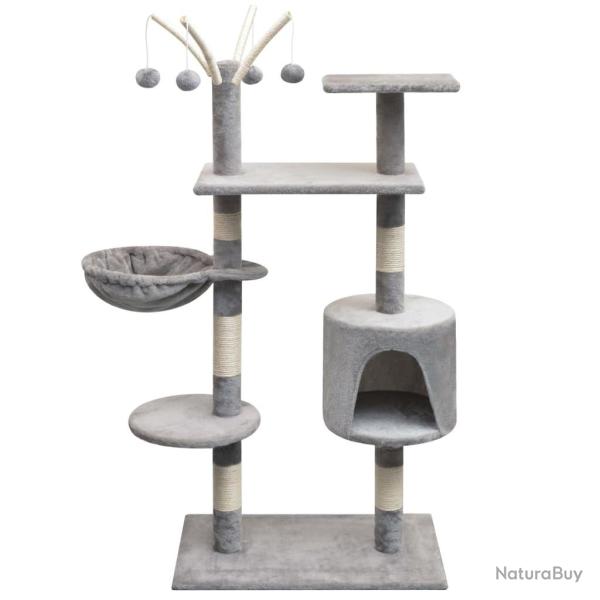 Arbre � chat avec griffoirs en sisal 125 cm Gris