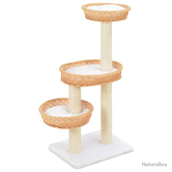 Arbre � chat avec griffoir en sisal Naturel Bois de saule