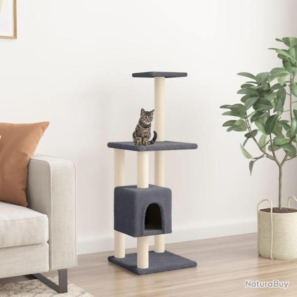 Arbre  chat avec griffoirs en sisal gris fonc 104 cm alsavelo