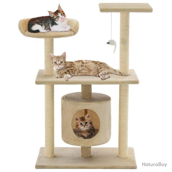 Arbre � chat avec griffoirs en sisal 95 cm Beige
