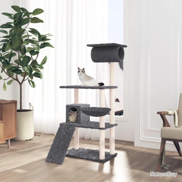Arbre  chat avec griffoirs en sisal Gris fonc 131 cm alsavelo