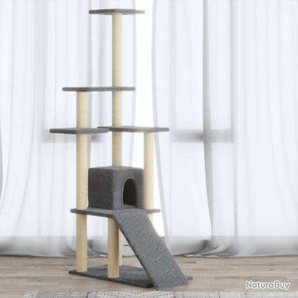 Arbre � chat avec griffoirs en sisal Gris clair 155 cm