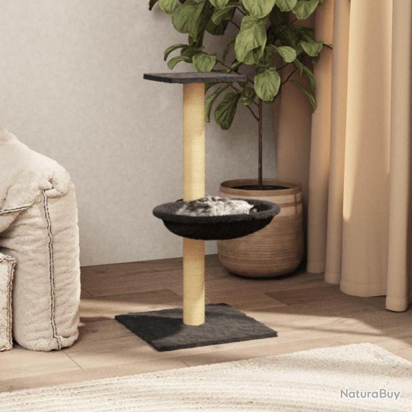 Arbre � chat avec griffoir en sisal Gris fonc� 74 cm