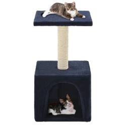 Arbre &agrave; chat avec griffoir en sisal 55 cm Bleu fonc&eacute;