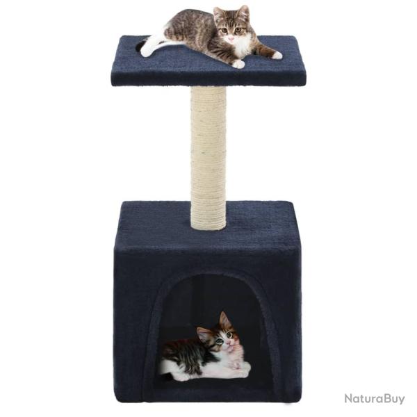 Arbre � chat avec griffoir en sisal 55 cm Bleu fonc� alsavelo