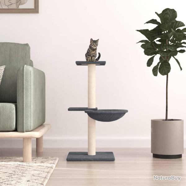 Arbre � chat avec griffoirs en sisal gris fonc� 72 cm