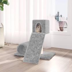 Arbre &agrave; chat avec griffoir en sisal Gris clair 59 cm