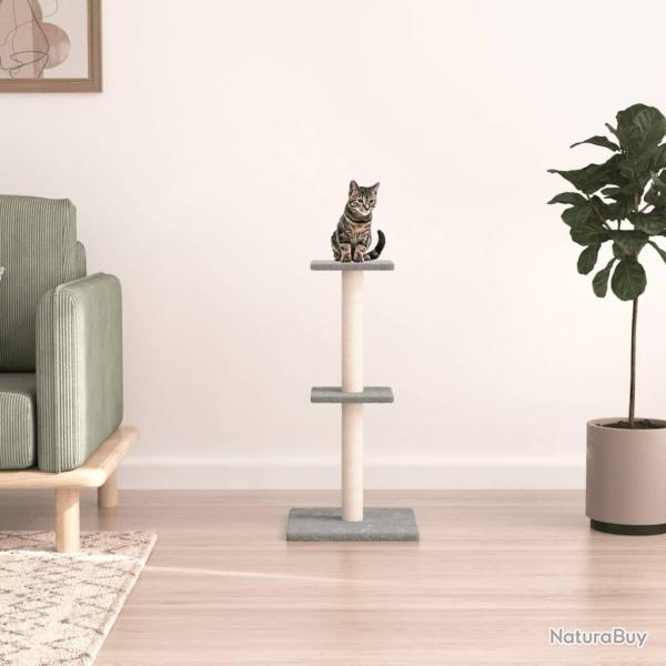 Arbre � chat avec griffoirs en sisal gris clair 73 cm