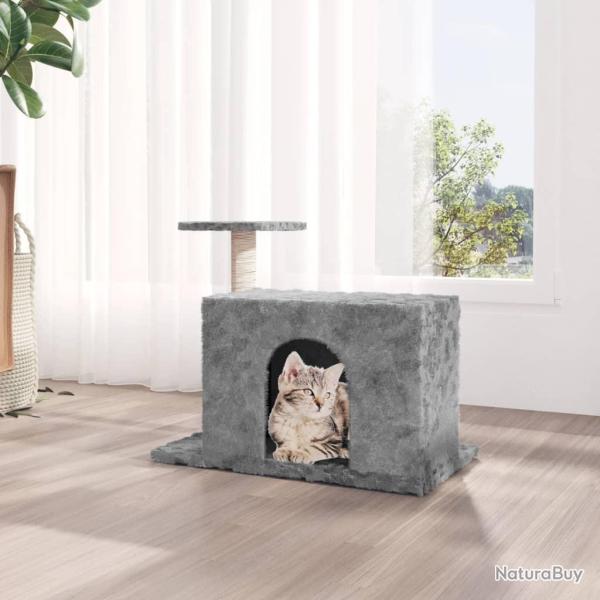 Arbre � chat avec griffoir en sisal Gris clair 51 cm