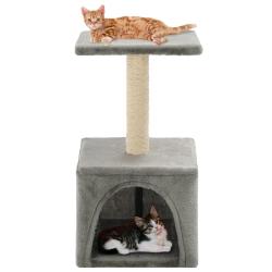 Arbre &agrave; chat avec griffoirs en sisal 55 cm Gris