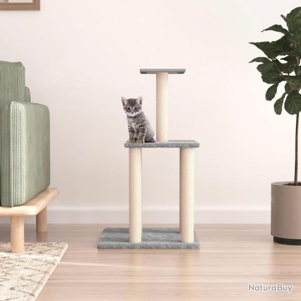 Arbre � chat avec griffoirs en sisal gris clair 85,5 cm