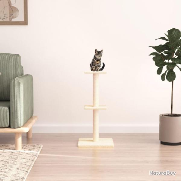 Arbre � chat avec griffoirs en sisal cr�me 73 cm alsavelo