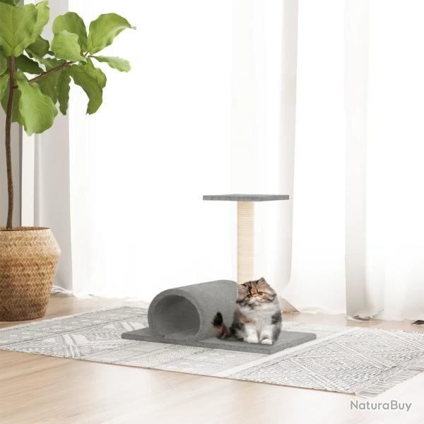 Arbre � chat avec tunnel Gris clair 60x34,5x50 cm alsavelo