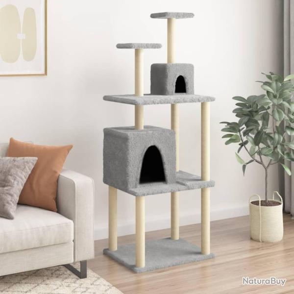 Arbre � chat avec griffoirs en sisal Gris clair 167 cm