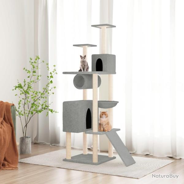 Arbre  chat avec griffoirs en sisal Gris clair 168 cm alsavelo